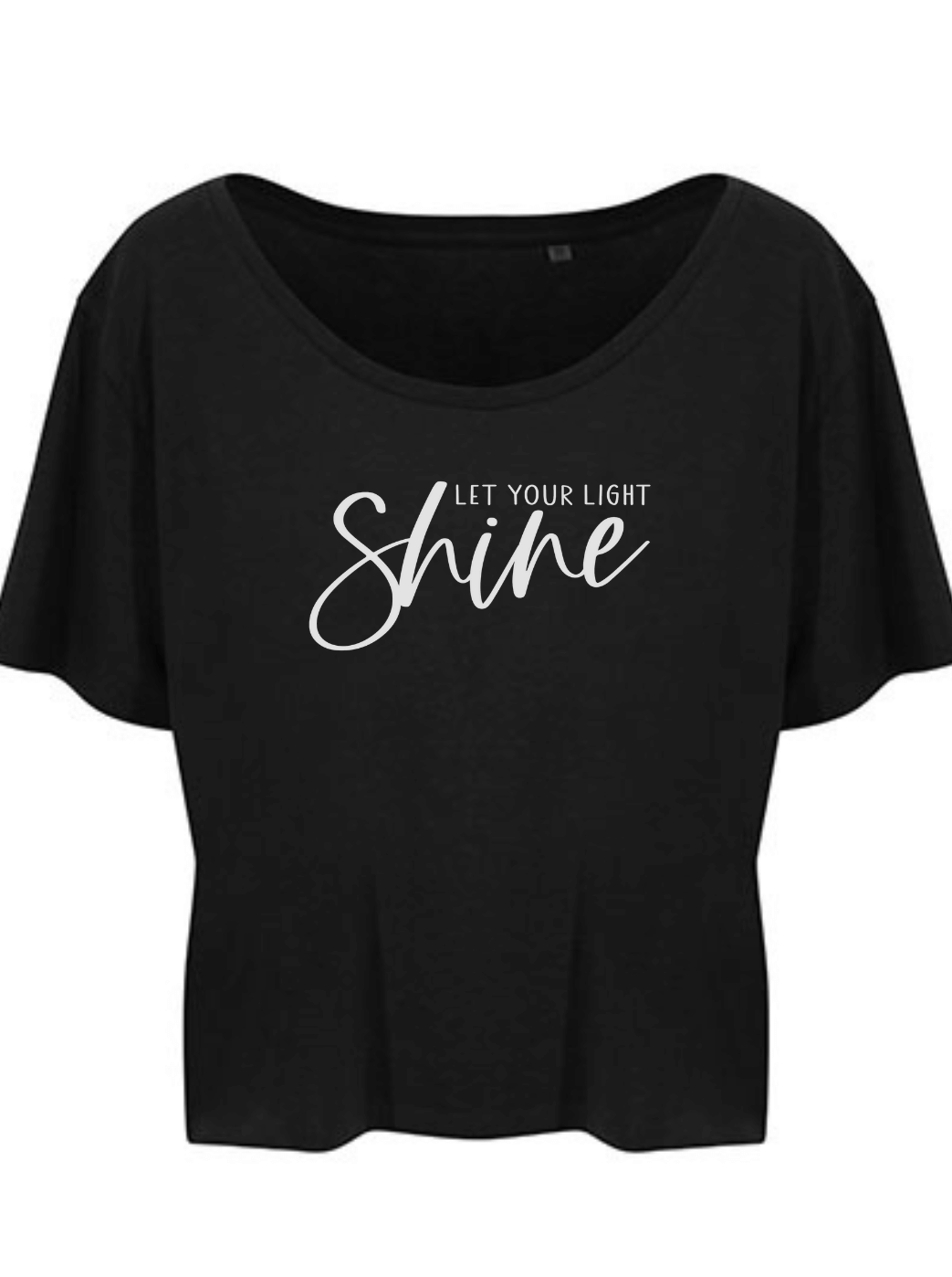 SHINE Damen cropped Shirt schwarz