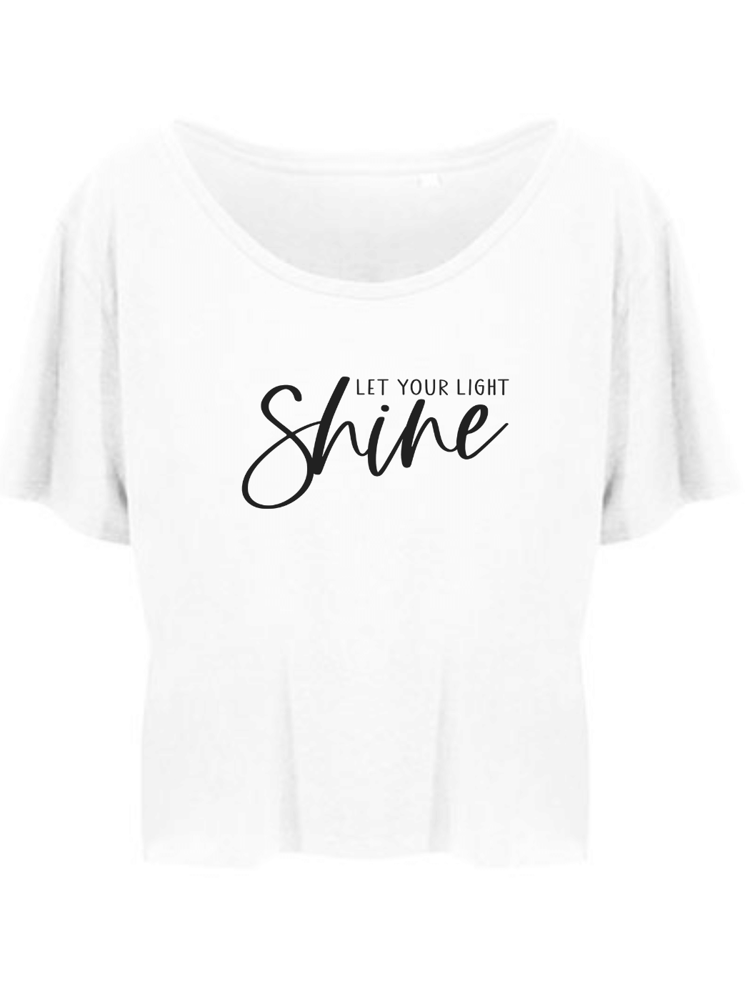 SHINE Damen cropped Shirt weiß