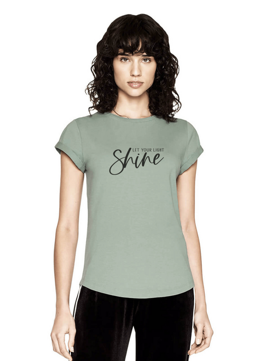 Shine Damen T-Shirt rolled arms Model