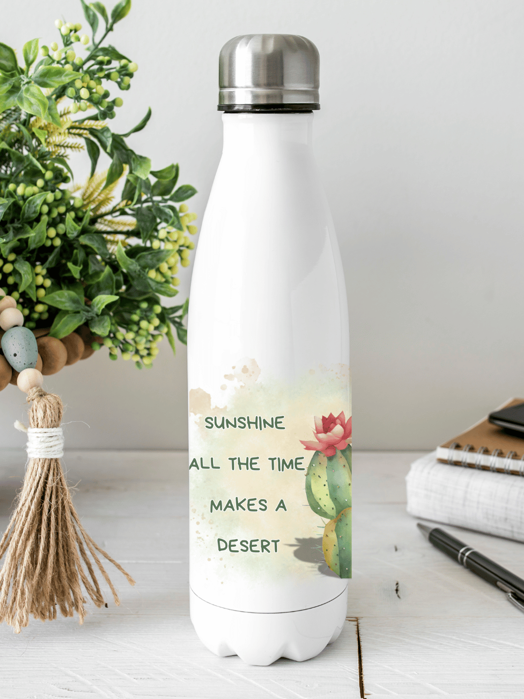 SUNHINE ALL THE TIME Trinkflasche - Alles auf Anfang - personalisierte Geschenke für Frauen