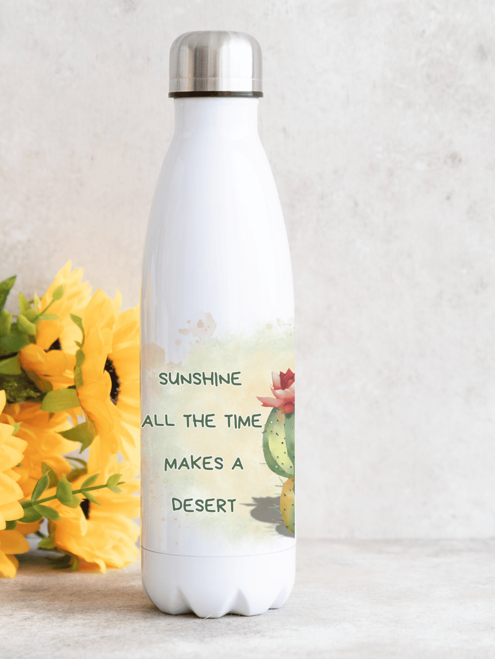 SUNHINE ALL THE TIME Trinkflasche - Alles auf Anfang - personalisierte Geschenke für Frauen