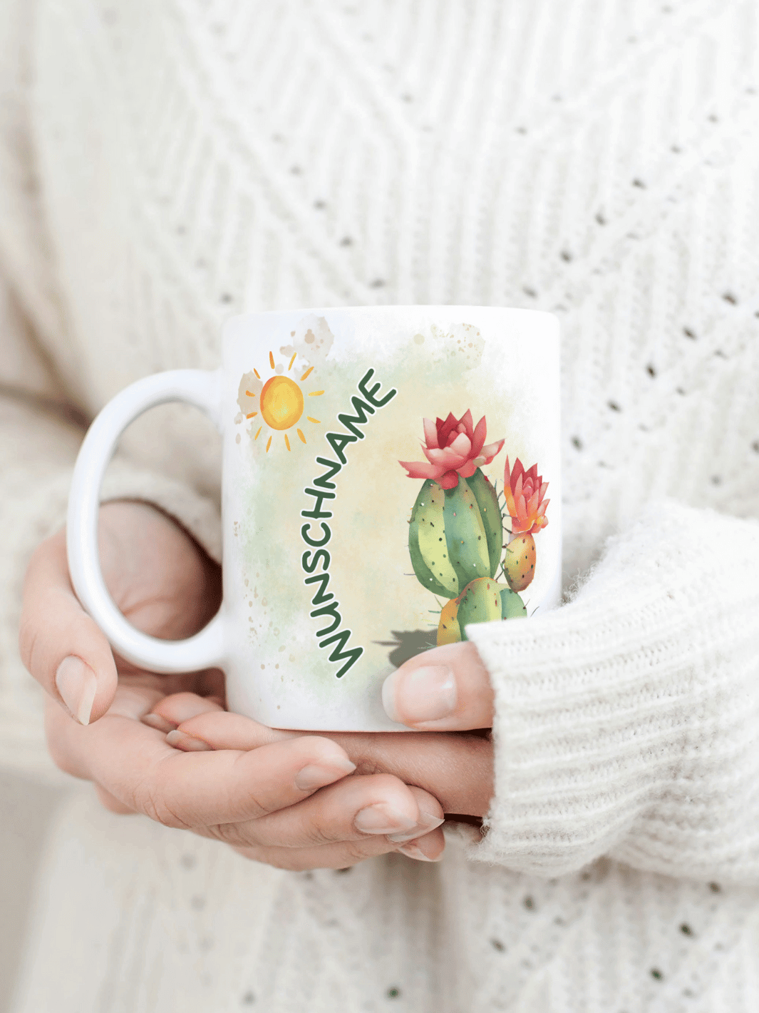 SUNSHINE ALL THE TIME MAKES A DESERT Tasse - Alles auf Anfang - personalisierte Geschenke für Frauen