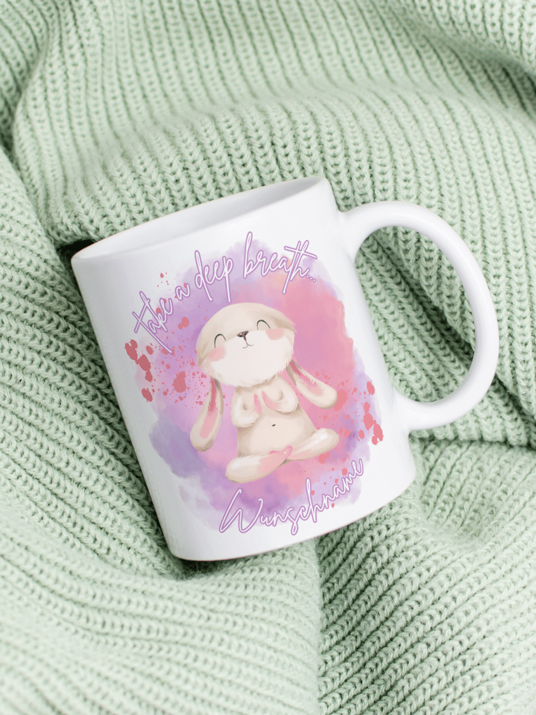 Take a deep breath Tasse personalisiert. Achtsame Geschenke für Frauen und Mädchen bei Alles auf Anfang in Bedburg, NRW