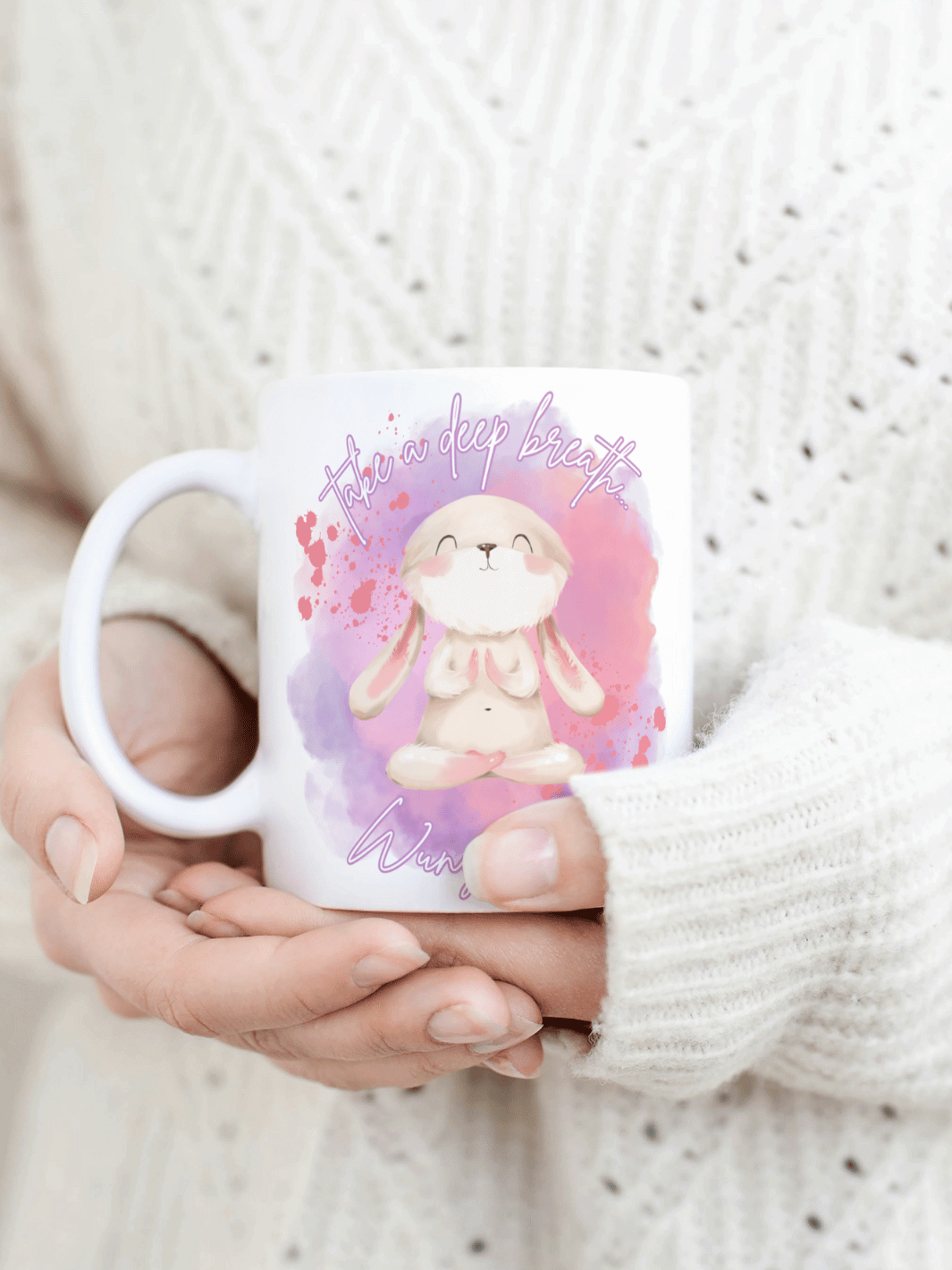 Take a deep breath Tasse personalisiert. Achtsame Geschenke für Frauen und Mädchen bei Alles auf Anfang in Bedburg, NRW