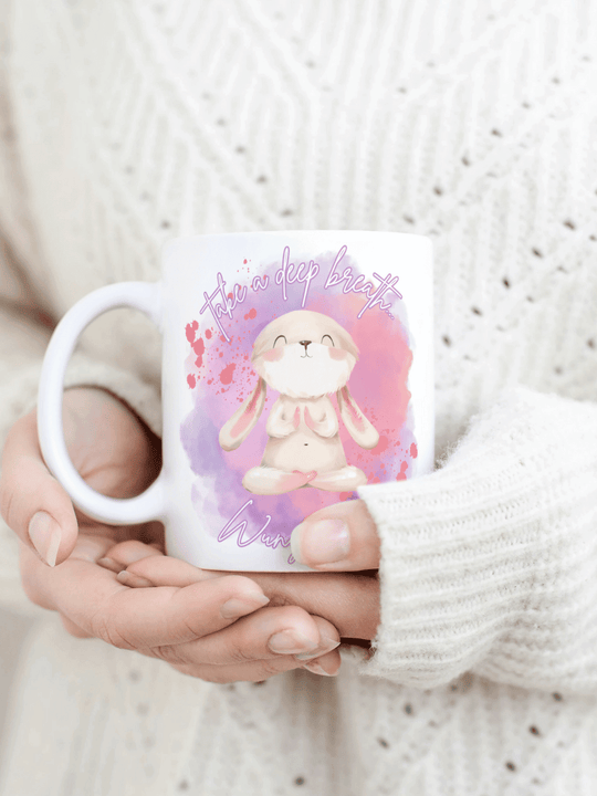 Take a deep breath Tasse personalisiert. Achtsame Geschenke für Frauen und Mädchen bei Alles auf Anfang in Bedburg, NRW