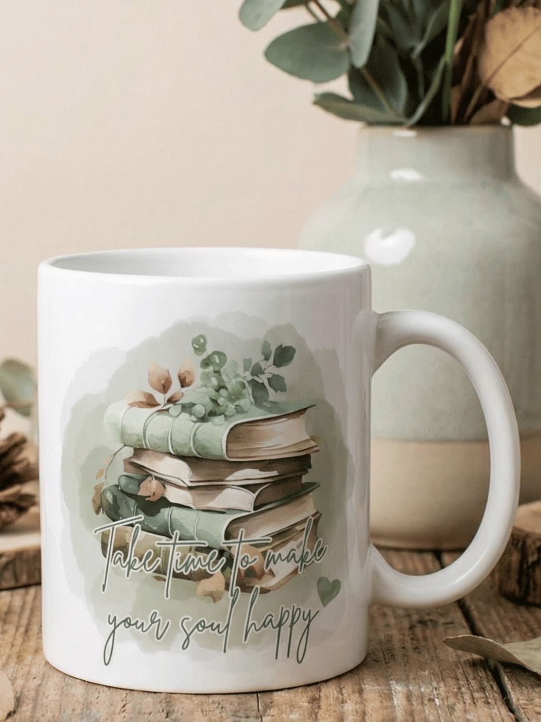 Keramiktasse TAKE TIME. Achtsame Geschenke für Frauen bei Alles auf Anfang in Bedburg, NRW