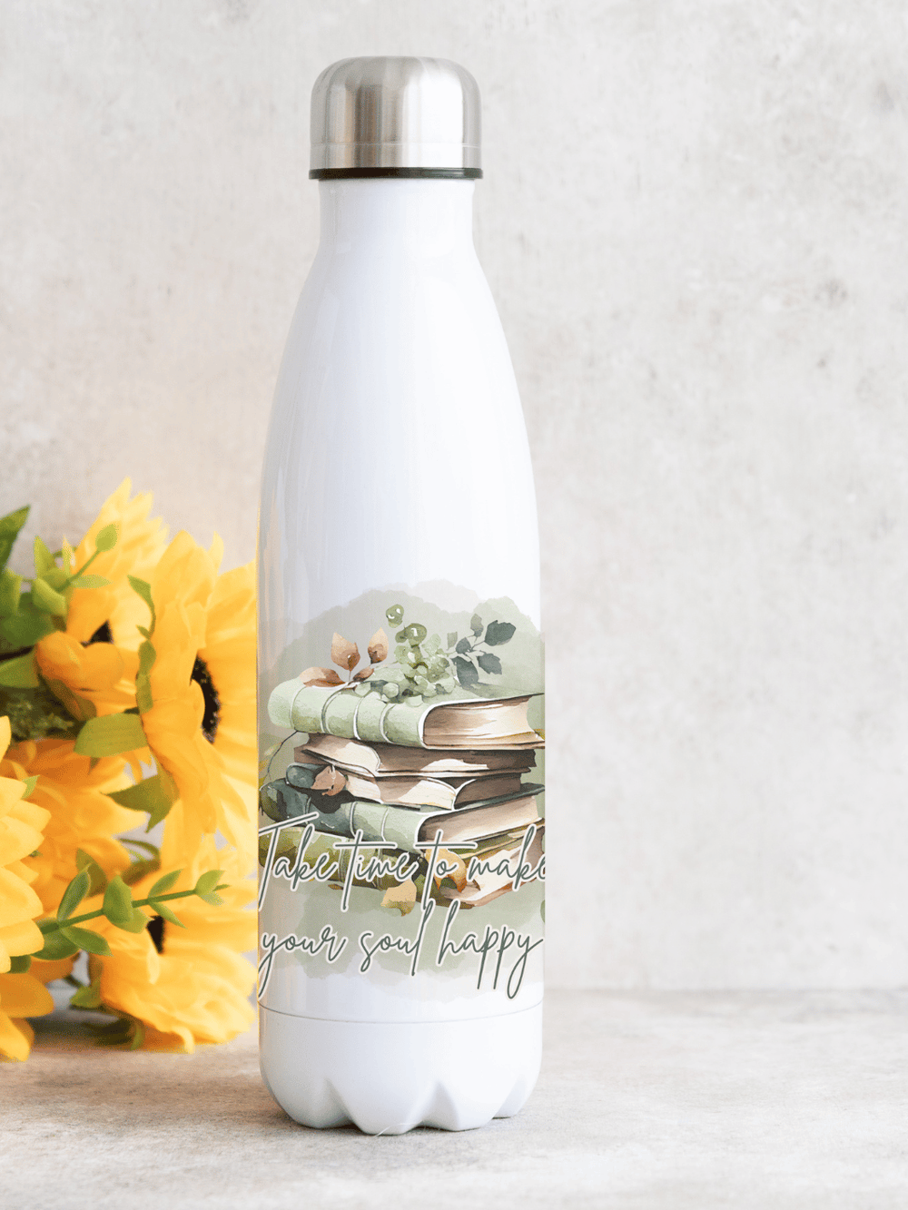 TAKE TIME TO MAKE YOUR SOUL HAPPY Trinkflasche - Alles auf Anfang - personalisierte Geschenke für Frauen