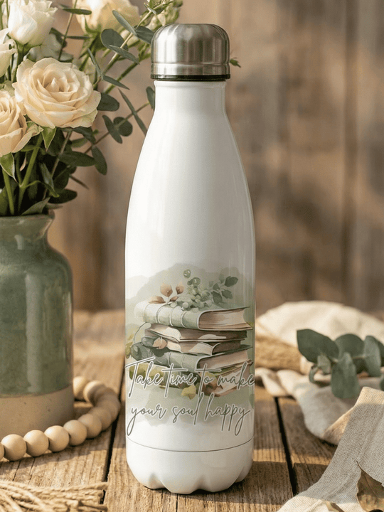 TAKE TIME TO MAKE YOUR SOUL HAPPY Trinkflasche - Alles auf Anfang - personalisierte Geschenke für Frauen