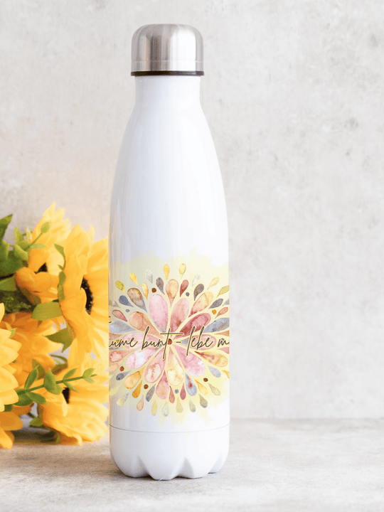 TRÄUME BUNT Trinkflasche - Alles auf Anfang - personalisierte Geschenke für Frauen