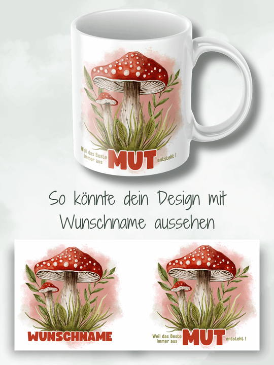 WEIL DAS BESTE IMMER AUS MUT ENTSTEHT Tasse - Alles auf Anfang - personalisierte Geschenke für Frauen
