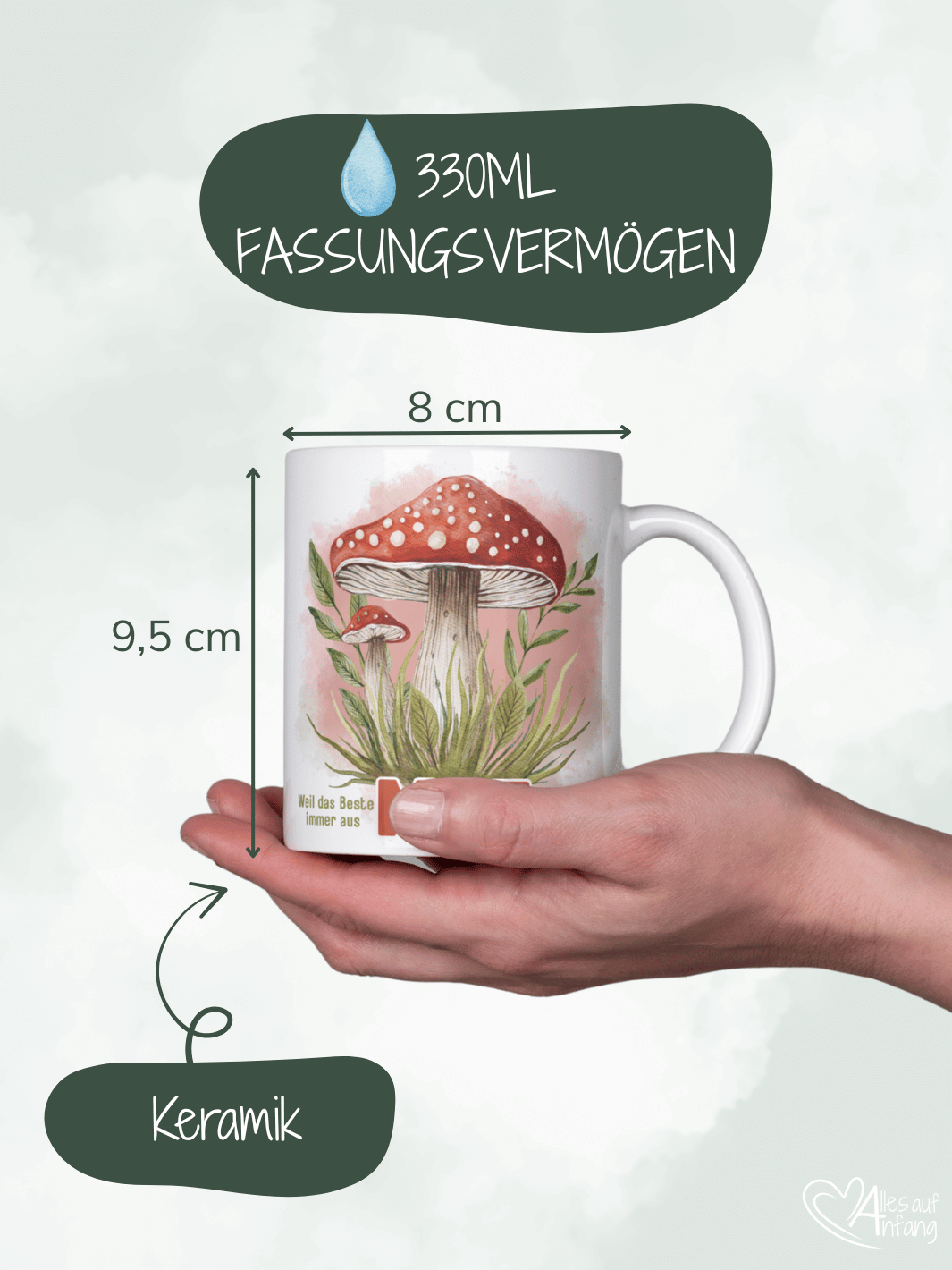 WEIL DAS BESTE IMMER AUS MUT ENTSTEHT Tasse - Alles auf Anfang - personalisierte Geschenke für Frauen