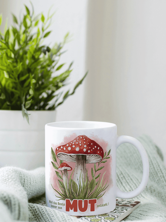 WEIL DAS BESTE IMMER AUS MUT ENTSTEHT Tasse - Alles auf Anfang - personalisierte Geschenke für Frauen