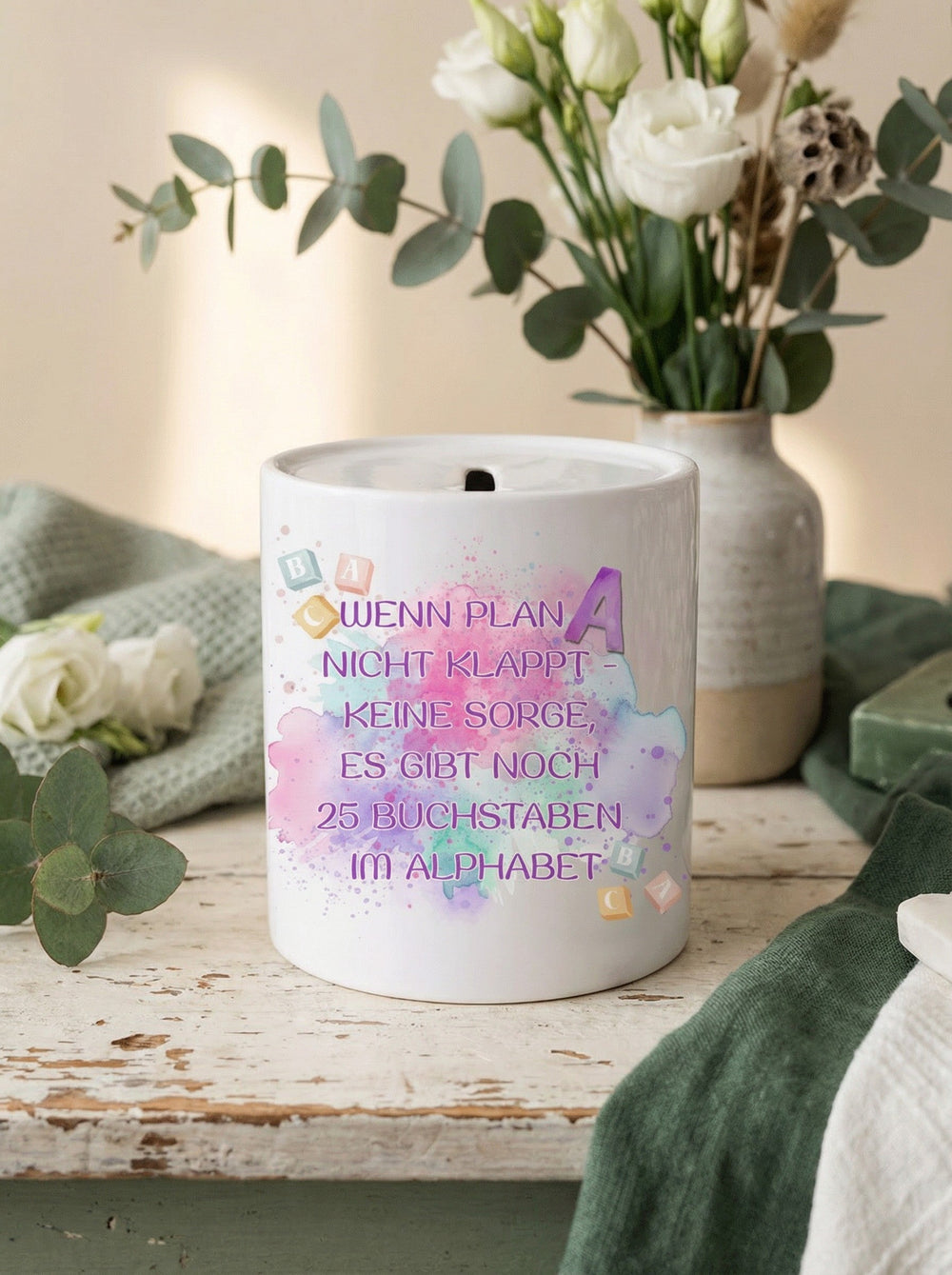 WENN PLAN A NICHT KLAPPT Spardose - Alles auf Anfang - personalisierte Geschenke für Frauen