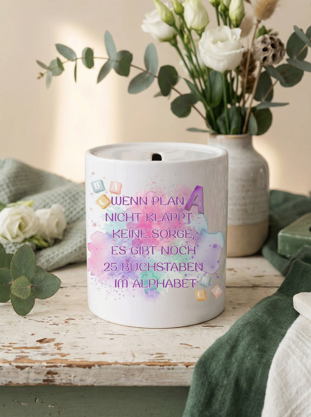 WENN PLAN A NICHT KLAPPT Spardose - Alles auf Anfang - personalisierte Geschenke für Frauen