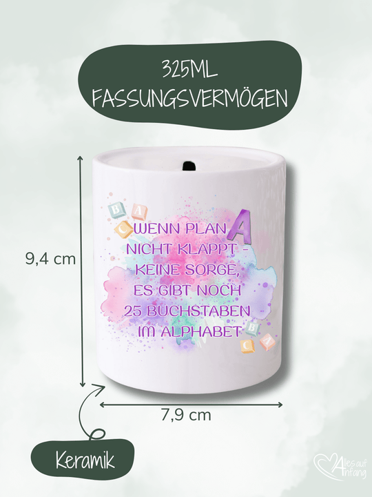 WENN PLAN A NICHT KLAPPT Spardose - Alles auf Anfang - personalisierte Geschenke für Frauen