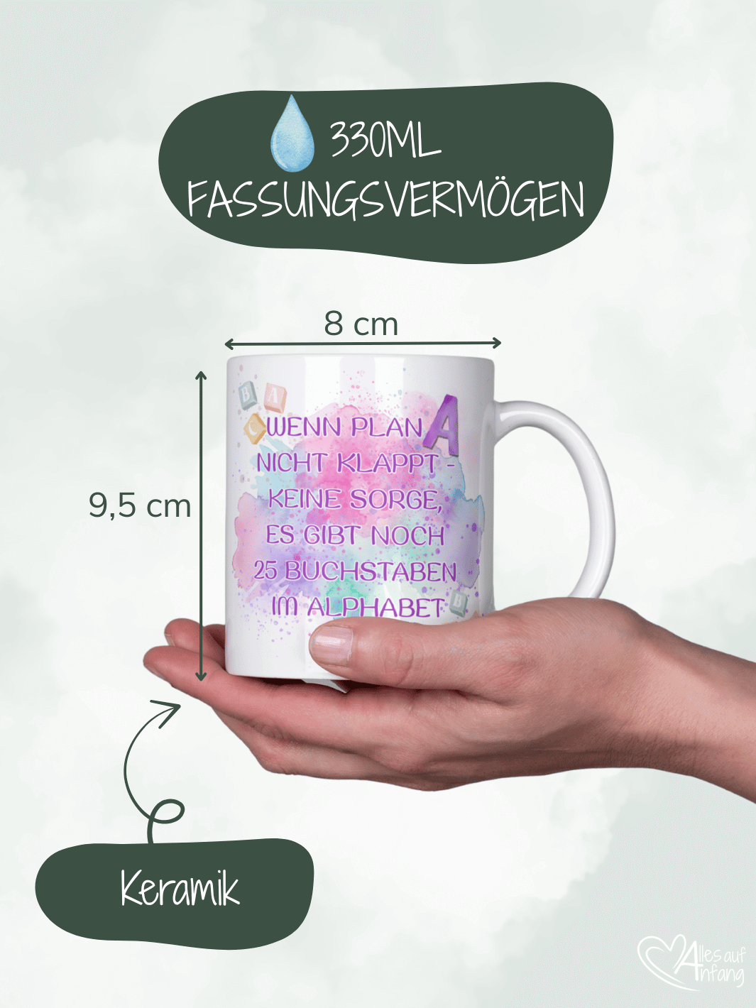 WENN PLAN A NICHT KLAPPT Tasse - Alles auf Anfang - personalisierte Geschenke für Frauen