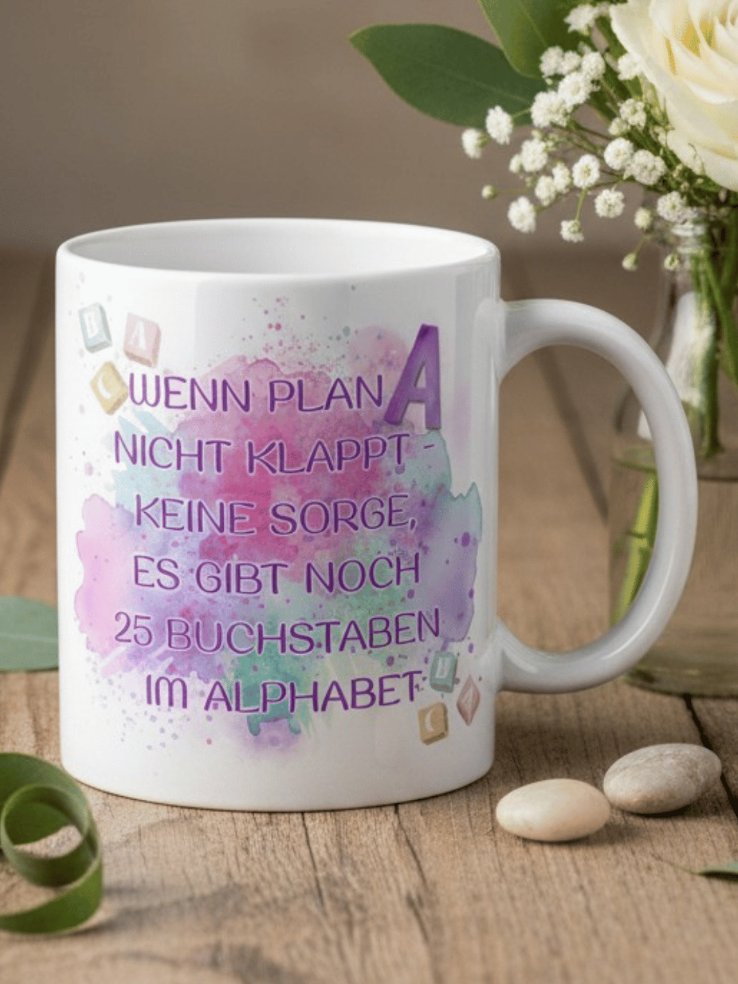 WENN PLAN A NICHT KLAPPT Tasse - Alles auf Anfang - personalisierte Geschenke für Frauen