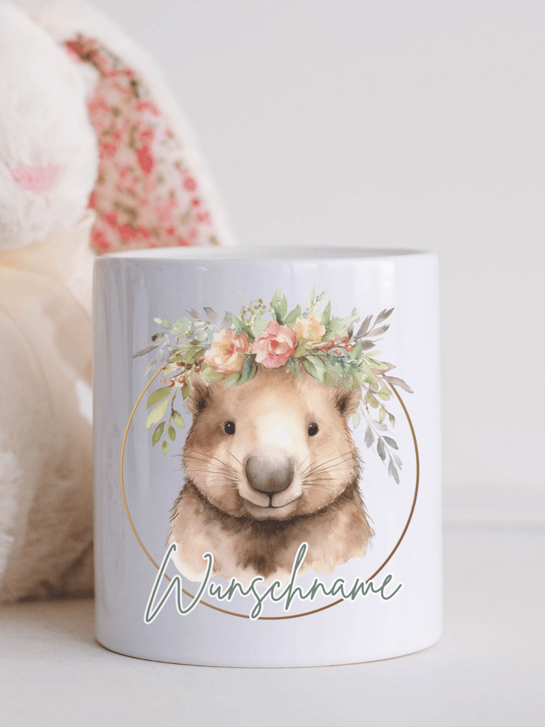 Keramikspardose Wombat personalisiert - achtsame Geschenke für Frauen bei Alles auf Anfang, Bedburg NRW