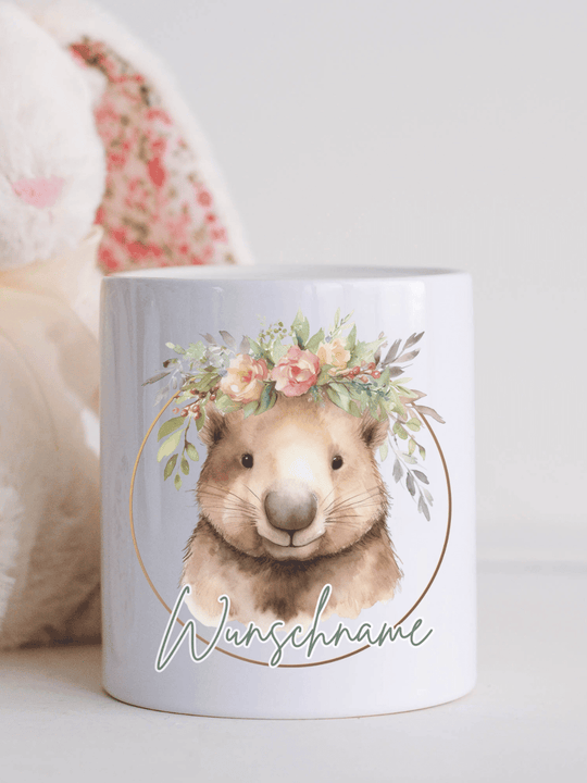 Keramikspardose Wombat personalisiert - achtsame Geschenke für Frauen bei Alles auf Anfang, Bedburg NRW