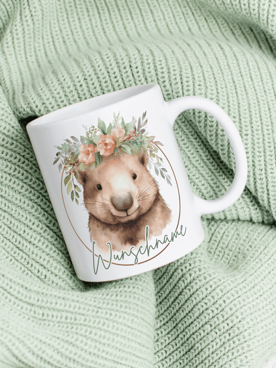 Wombat Tasse personalisiert. Achtsame Geschenke für Frauen und Mädchen bei Alles auf Anfang in Bedburg, NRW