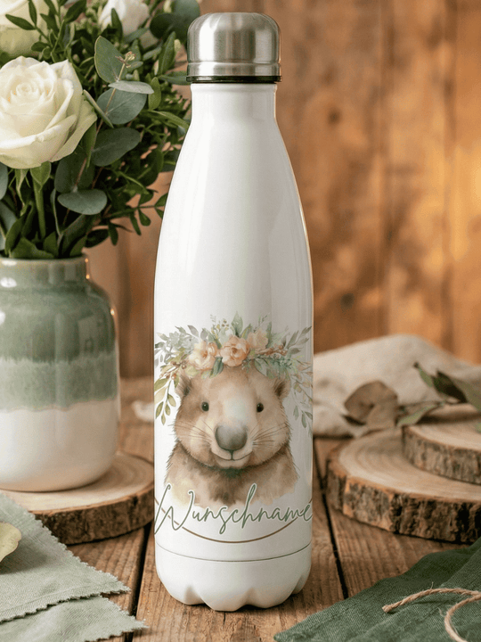 Wombat Trinkflasche personalisiert. Achtsame Geschenke für Frauen und Mädchen bei Alles auf Anfang in Bedburg, NRW