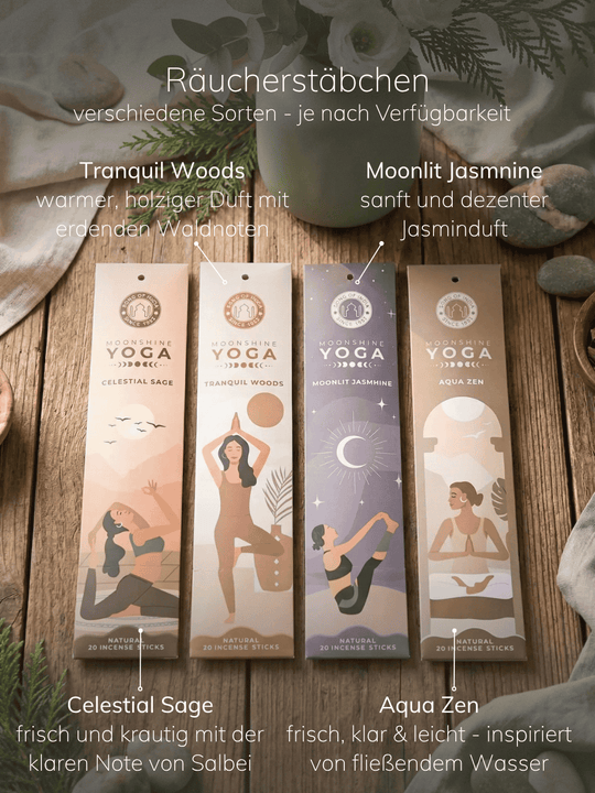 RÄUCHERSTÄBCHEN Moonshine Yoga - Alles auf Anfang - personalisierte Geschenke für Frauen