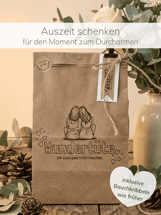 Wundertüte Kleine Auszeit deluxe - achtsame Geschenke für Frauen bei Alles auf Anfang in Bedburg NRW.