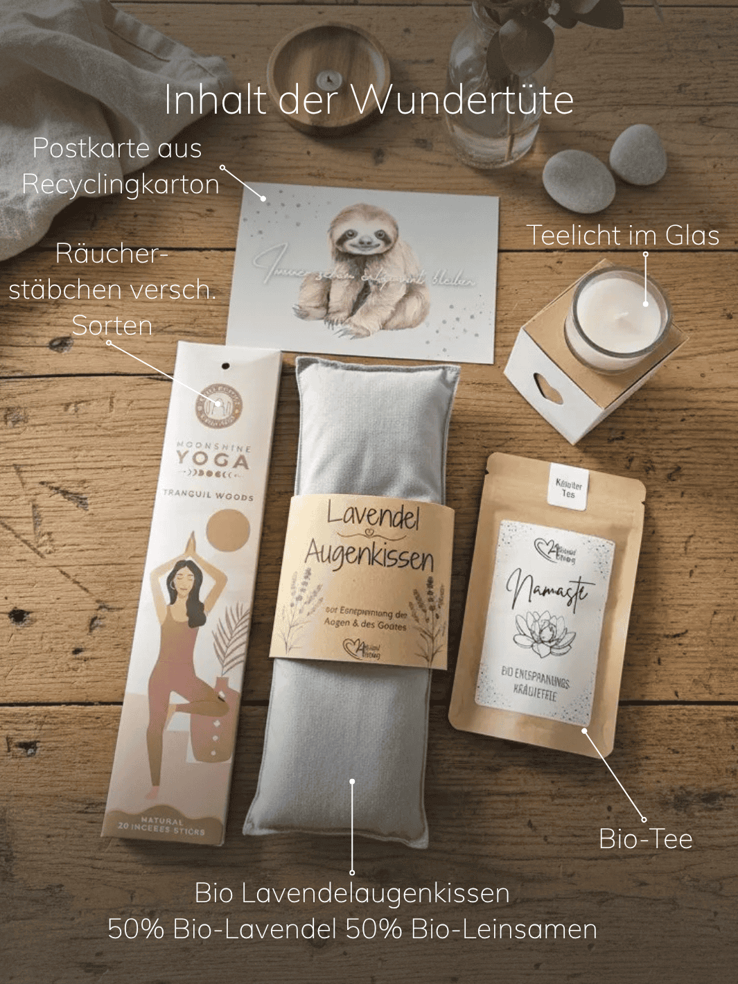 Wundertüte kleine Auszeit Deluxe Inhalt - achtsame Geschenke für Frauen bei Alles auf Anfang in Bedburg, NRW