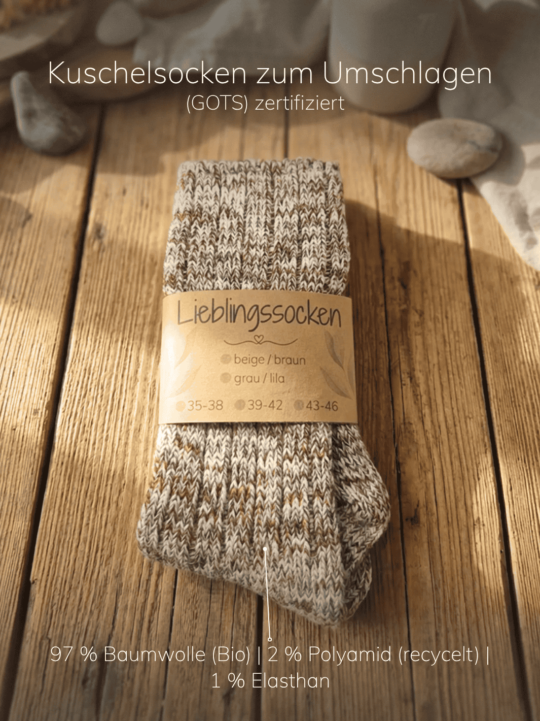 Kuschelsocken aus Bio-Baumwolle. Achtsame Geschenke für Frauen bei Alles auf Anfang in Bedburg, NRW