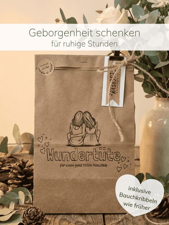 Kuschelzeit Wundertüte - achtsame Geschenke für Frauen bei Alles auf Anfang in Bedburg NRW.