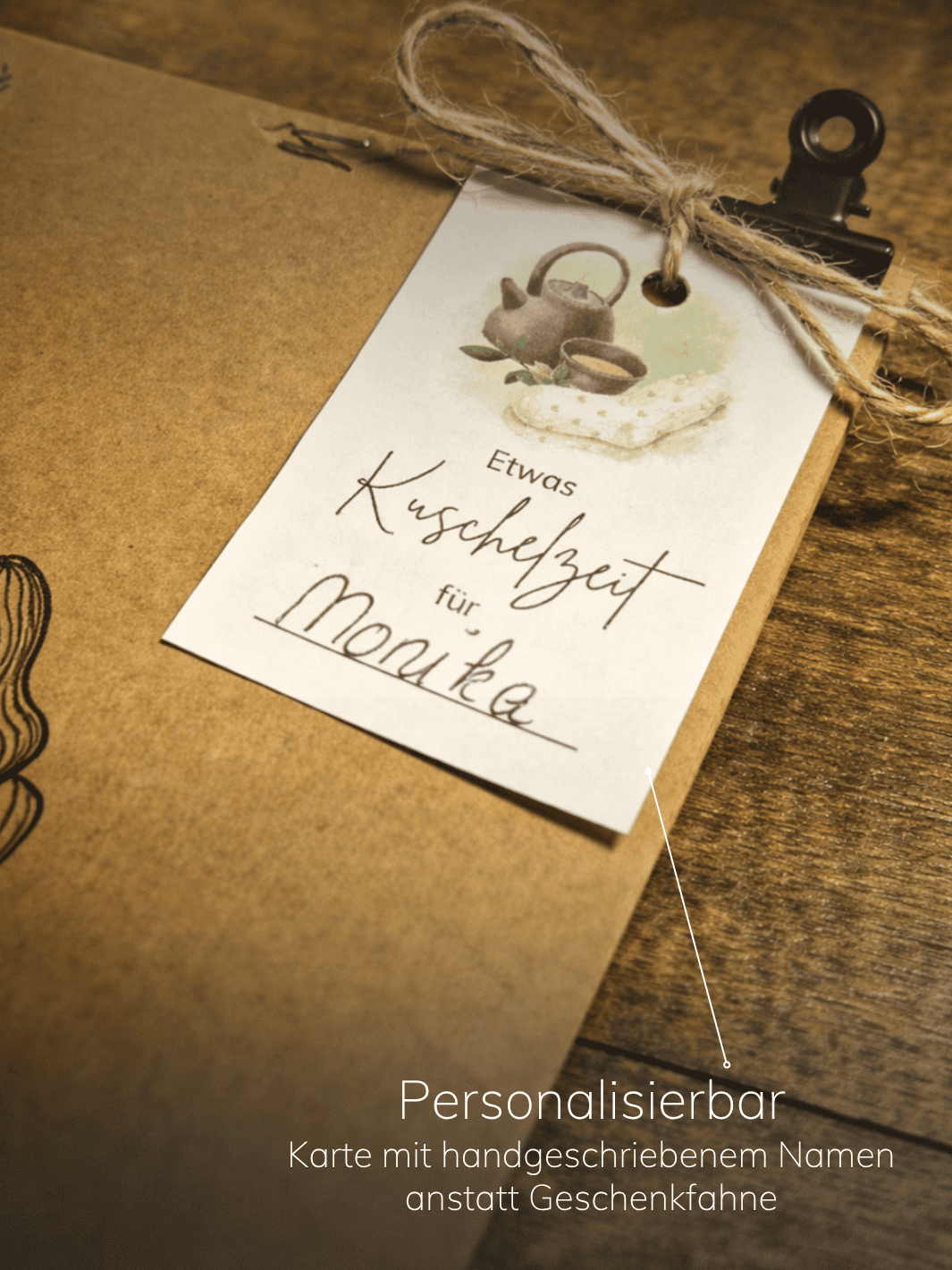 Wundertüte "Kuschelzeit" personalisierbar - achtsame Geschenke für Frauen bei Alles auf Anfang in Bedburg NRW.