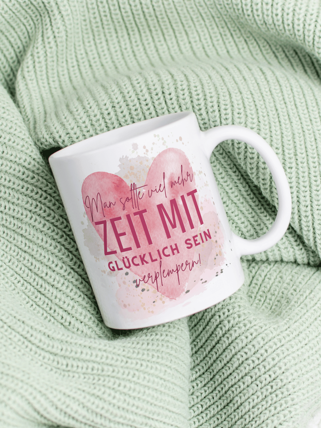 Zeit zum Glücklich sein Tasse - achtsame Geschenke für Frauen und Mädchen bei Alles auf Anfang in Bedburg, NRW
