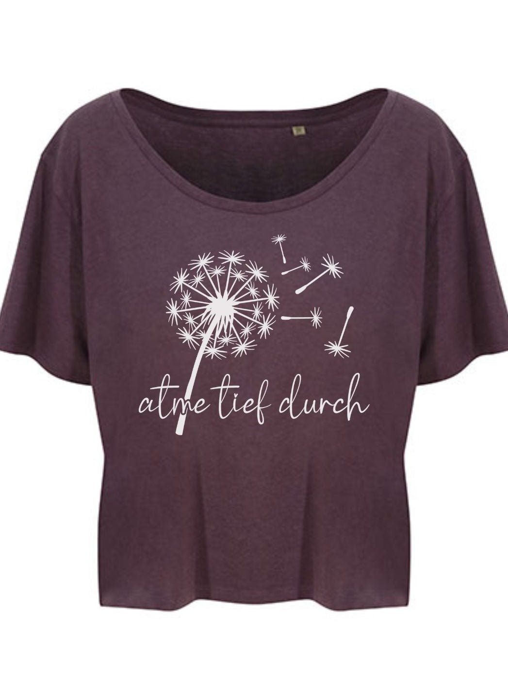 Damen T-Shirt ATME TIEF DURCH cropped wild mulberry