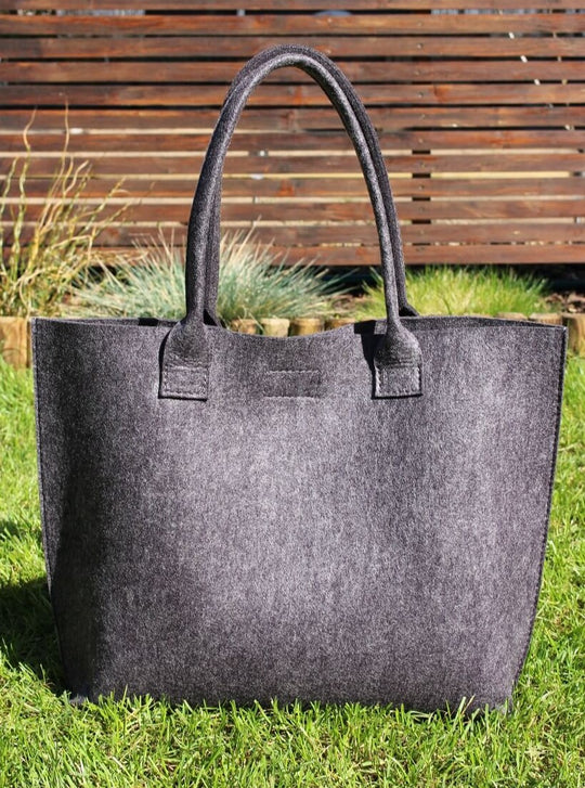 veganer Filzshopper graphite