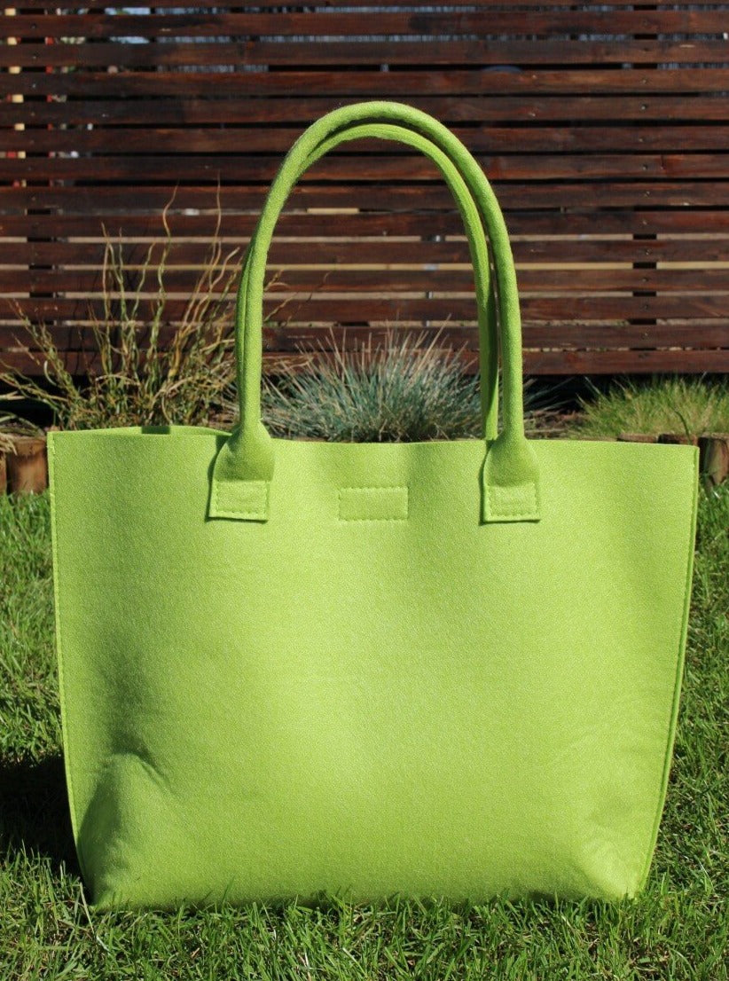 veganer Filzshopper lime