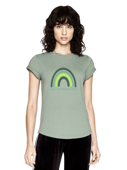 Rainbow Damen Shirt rolled Arms Model